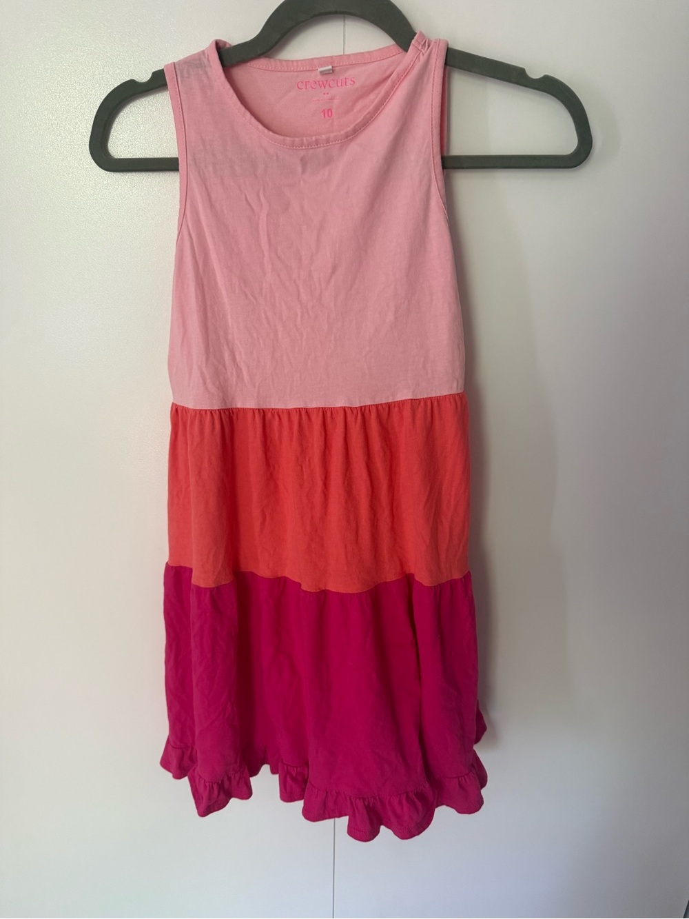 Jcrew Girls' Pink Colorblock Tank Dress